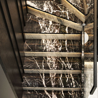 Designs d'escaliers Maison duplex Panda Blanc Escalier intérieur Design de marches de sol Escalier flottant en marbre