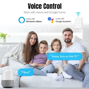 Interrupteur intelligent Zigbee 2,4 GHz Wi-Fi 1/2/3/4/6 voies, commande vocale <span class=keywords><strong>Alexa</strong></span> Google Home, pour contrôle sans neutre - Product Image 4