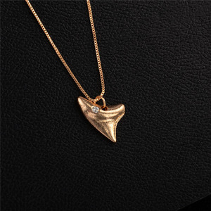 Trendz personalizado chapado en oro de plata metálica de diente de tiburón de <span class=keywords><strong>los</strong></span> niños collar - Product Image 5