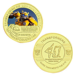 Pièces de monnaie commémoratives en or sur le thème du film américain <span class=keywords><strong>Transformers</strong></span>, pièces de monnaie commémoratives personnalisées en métal, best-seller - Product Image 6