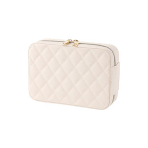 Sac à maquillage Qihui en forme de cube, en PU, étui cosmétique portable avec miroir pour femmes, usage quotidien, printemps 2025 - Product Image 1