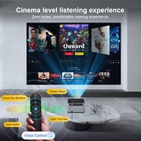 Mini projecteur LED intelligent portable DVB-T2 Android 9.0 4K avec logo personnalisé, correction automatique de la distorsion trapézoïdale, WiFi, mise en miroir du téléphone, cinéma en plein air
