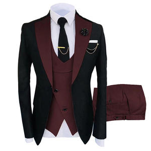 <span class=keywords><strong>Costume</strong></span> d'affaires et de mariage formel 3 pièces classique pour hommes <span class=keywords><strong>en</strong></span> vente fermeture à glissière respirante et fermeture à glissière - Product Image 5