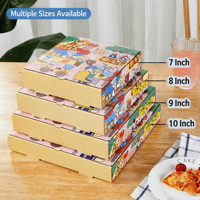 Boîtes à pizza personnalisées en carton ondulé pour usine, conteneurs alimentaires en papier, finition brillante ou mate, avec poignée, recyclables, pour livraison à emporter