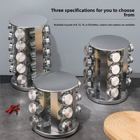 Organisateur de cuisine en acier inoxydable, tiroir métallique, étagère rotative en bois pour pots à épices, support de rangement pour assaisonnements, conception pour armoire