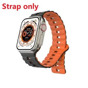 สายนาฬิกาซิลิโคนขายส่งสำหรับ Apple Watch Ultra 49 มม. SE 44 มม. 42 มม. 38 มม. สายรัดข้อมือแบบสปอร์ตสองสีพร้อมหัวเข็มขัดแม่เหล็ก - Product Image 1