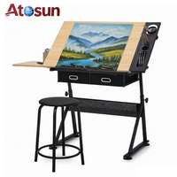 Ensemble de table et de chaise de classe pour étudiants, table de dessin et de traçage à angle réglable de haute qualité, pour artistes et écoles