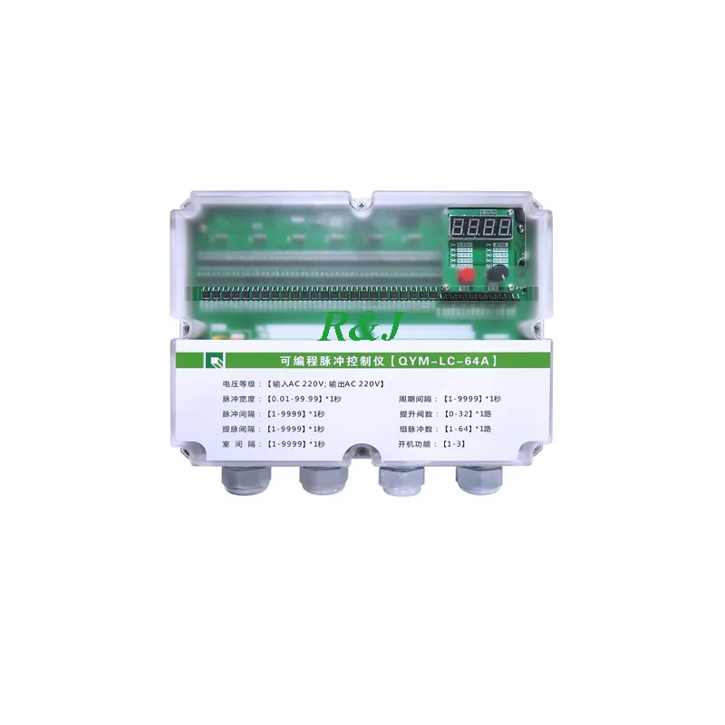 64 Channels Pulse Jet Solenoid Valve Sequential Timer Controller For Dust Collector Bag Filter Baghouse