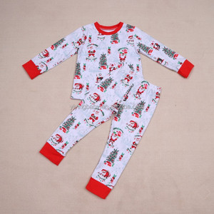 <span class=keywords><strong>Pyjama</strong></span> pour bébé YiYing, 3 mois à 12 ans, <span class=keywords><strong>pyjama</strong></span> pour enfants, filles juniors, Père Noël et sapin de Noël, ensemble 95% bambou - Product Image 5
