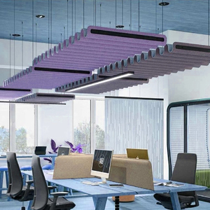 Âm thanh Trần baffle sợi polyester tấm âm thanh chặn vật liệu âm thanh treo bảng âm thanh bằng chứng bọt Hội Đồng Quản Trị - Product Image 2