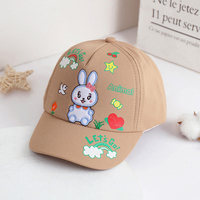 Gorra de Béisbol para Bebés, Niños y Niñas, Gorra de 5 Paneles, 100% Algodón, Tela de Lona, Unisex, Casual, Bordada, para las Cuatro Estaciones