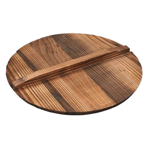 Couvercle de casserole en fer naturel de cuisine à domicile avec grande poignée couvercle en bois pour le travail de fonte Anti-débordement - Product Image 2