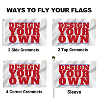 Livraison rapide 100% Polyester 2x3ft 60x90cm N'importe quelle conception Logo couleurs Fan Sport bannière drapeau personnalisé