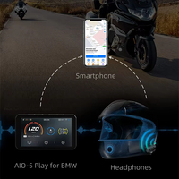 CHIGEE AIO-5play Ip68 OTA Update 720p Dual Lens Dashcam 24hrs Motor Motorcycle Video Recorder Avec Tmpt