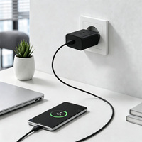Chargeur rapide GaN PD QC PPS 45W avec prise EU, adaptateur mural Type C, alimentation super rapide OEM pour téléphone, ordinateur portable, iPhone 16, Samsung