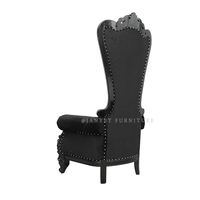Chaise de luxe à dossier haut pour événements du trône de fer noir, pour la décoration de fête, vente en gros