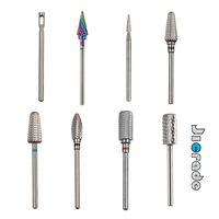 Ensemble de forets à ongles professionnel personnalisé carbure de tungstène de couleur naturelle jeu de forets à ongles manucure