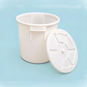 Seau à riz en PP pas cher, rond, avec logo imprimé, 30L, transparent, de qualité alimentaire, pour lavage de voiture - Product Image 1