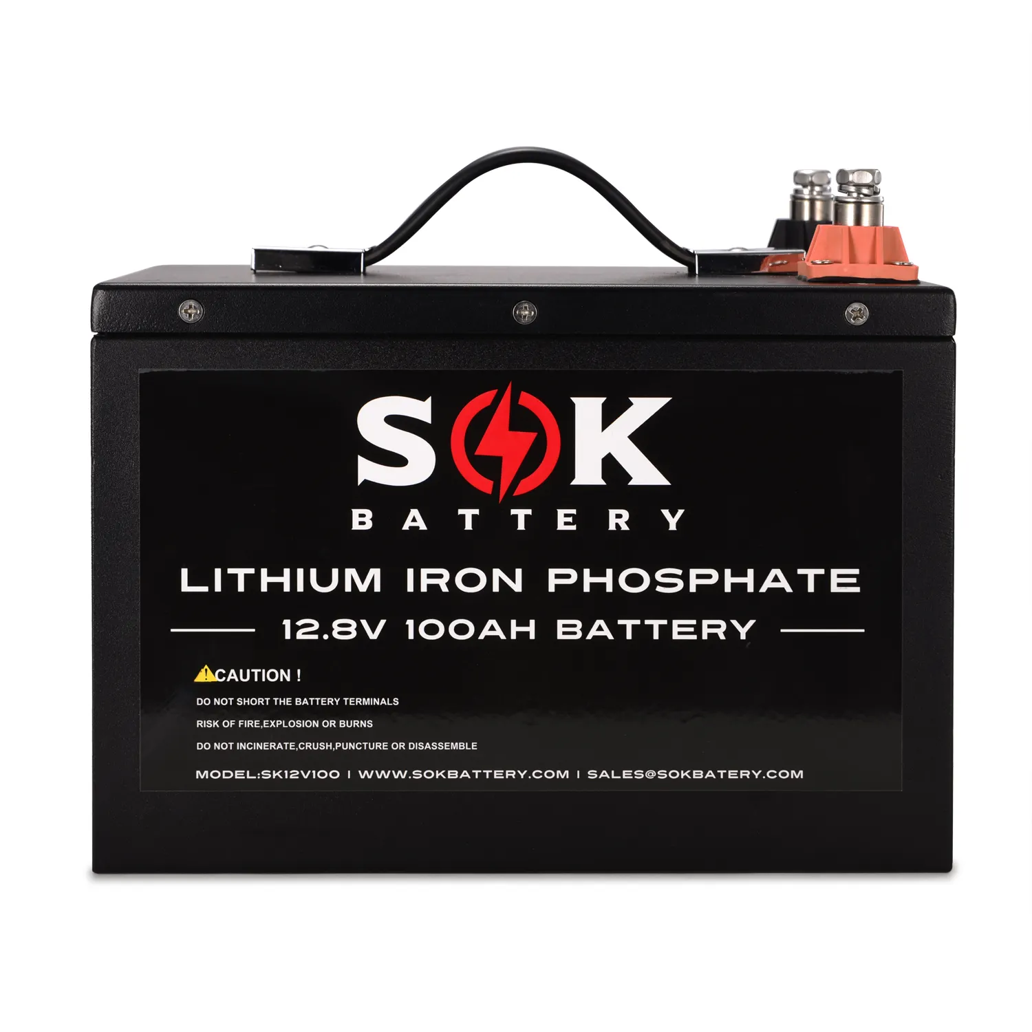 미국 재고 무료 배송 SOK 12V100ah 리튬 철 인산염 (LifePO4) 자체 가열 배터리 전원 공급 장치