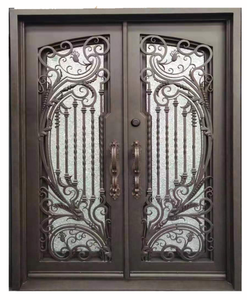 Puerta <span class=keywords><strong>de</strong></span> Entrada Moderna <span class=keywords><strong>de</strong></span> Hierro Forjado para Entrada - Product Image 1