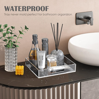 Vente en gros de tiroirs en acrylique transparent Plateau de table basse Plateau de service en acrylique pour la décoration intérieure