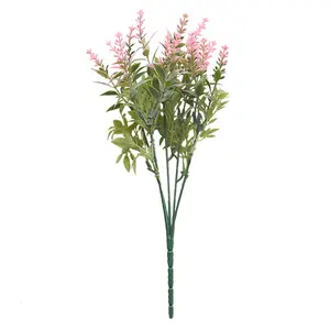 30cm 인공 라벤더 식물 PE 가짜 몰려 들고 꽃다발 줄기 라벤더 식물 라일락 보라색 꽃 홈 장식