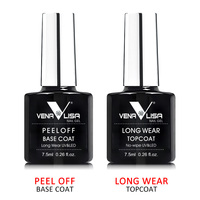 VENALISA Nail Art longue durée trempé Nowipe couche de finition Gel facile à décoller base d'eau vernis émail Gels de base