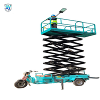 Tricycle électrique autopropulsé à trois roues, chariot élévateur à fourche, plateforme de levage hydraulique pour moto, capacité de 500 kg, hauteur maximale de 10 m