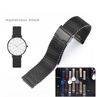 Bracelet de montre en acier inoxydable Milanaise personnalisé Besseron Watch Factory 18 mm 20 mm, respirant, amovible, avec boucle auto-agrippante