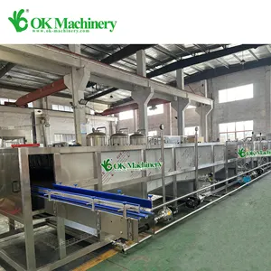 Stainless Steel 304 Pasteurization Machine Beer Tunnel Spraying Cold Water Juice Pasteurizer Sterilizer Tunnel