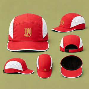 Gorra de 5 Paneles para Campismo, MOQ Bajo, OEM ODM, Logotipo Reflectante Personalizado, Transpirable, Perforada, con Visera en Contraste - Product Image 6