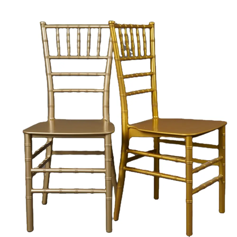 Ucuz reçine Chiavari sandalyeler toptan hafif açık düğün ziyafet sandalyeler