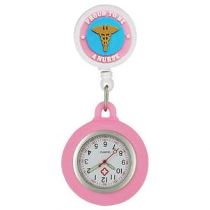 Porte-badge rétractable moderne à motif médical (hospital, infirmière, médecin, stéthoscope) et montre à quartz connectée pour la maison - Product Image 2