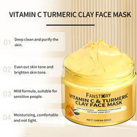 Best-seller : Masque visage personnalisé éclaircissant et réparateur à la vitamine C, au curcuma et à l'argile