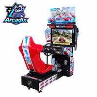 Simulateur de course automobile à monnayeur, machine de jeu d'arcade, simulateur de conduite avec écran LCD pour parc d'attractions, vente en gros