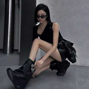 Productos Populares 2026: Botas de Tacón de Cuña con Cierre de Seguridad para Mujer - Product Image 6