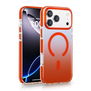 Coque de téléphone magnétique antichute et antichoc à bords dégradés bicolores pour iPhone 16 17 Pro Max - Product Image 4