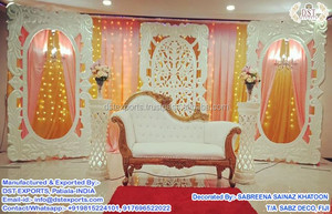 Décoration de scène marocaine élégante pour les mariages musulmans Décor de réception d'inspiration arabe en Floride - Product Image 2