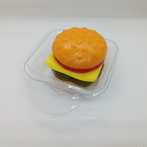 Bonbons gélifiés XXL en forme de hamburger, <span class=keywords><strong>halal</strong></span>, à la gélatine et à la pectine, avec centre fourré à la confiture - Product Image 1