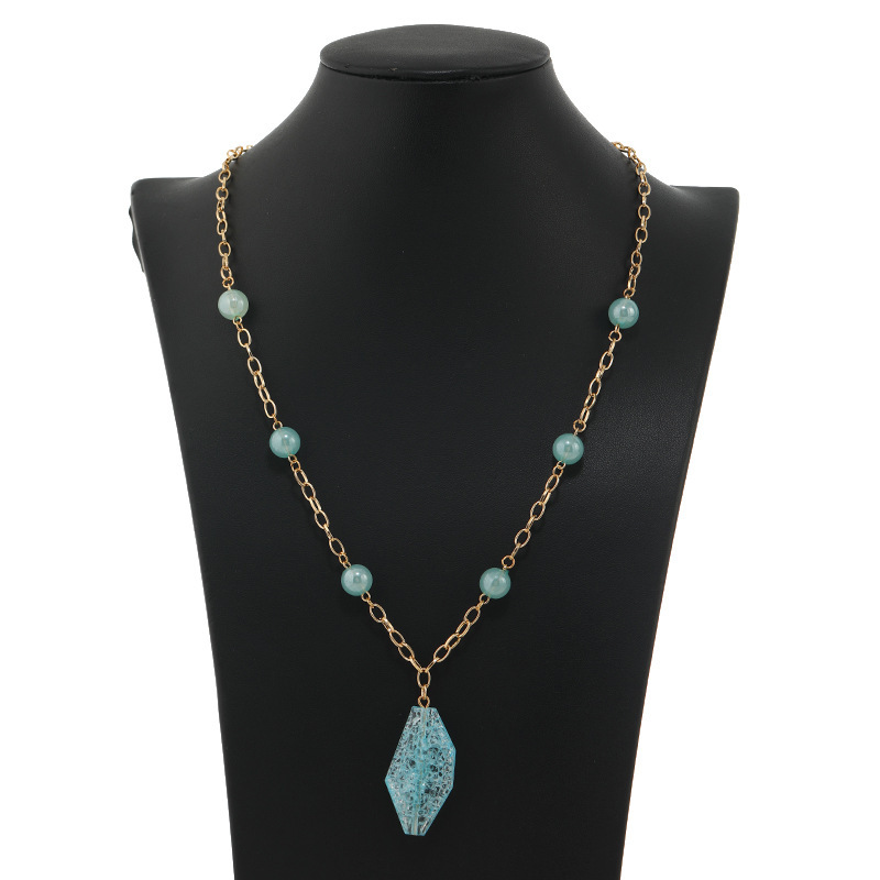 Gold Plated Boho Pendant Necklaces Birthstone
