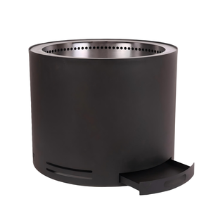 موقد خشب من الفولاذ الأسود بدون دخان من كينجوي بقطر 49 سم وطبقة مزدوجة - Product Image 1