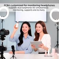 Solution d'écouteurs sans fil bimodes TLSR avec surveillance, module audio 2,4 GHz un-vers-plusieurs, OEM ODM pour le streaming en direct