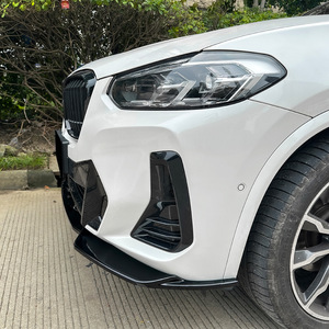 Bmw X3 X4 G01 G02 Lci M Sport Front <b>Lip</b> <b>Splitter</b> Carbon Fiber Texture Matte Finish Tuning Style Spoiler Modification - Product Image 1
