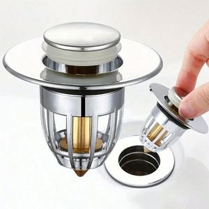 Panier de vidange escamotable universel anti-colmatage pour lavabo, bouchon de lavabo escamotable pour cuisine et salle de bain - Product Image 4