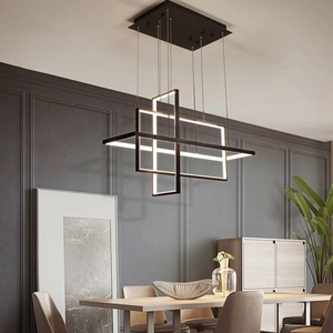 Lámpara colgante de techo <span class=keywords><strong>Rectangular</strong></span>, luz <span class=keywords><strong>LED</strong></span> moderna para <span class=keywords><strong>cocina</strong></span>, comedor, sala de estar y dormitorio - Product Image 1