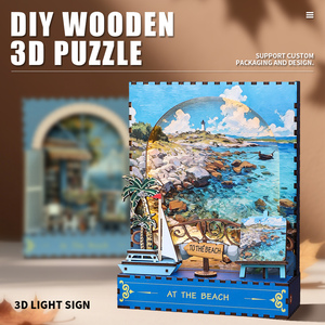 OCHOICE Drop Shipping MOQ=1 Puzzles en bois 3D et jouets éducatifs en bois Kits de construction créatifs pour enfants - Product Image 3
