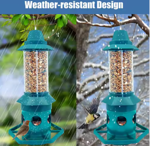 Alimentador de <span class=keywords><strong>pájaros</strong></span> <span class=keywords><strong>para</strong></span> mascotas al aire libre, alimentador de <span class=keywords><strong>pájaros</strong></span> colgante a presión inteligente <span class=keywords><strong>para</strong></span> jardín, alimento de semillas, alimentador de <span class=keywords><strong>pájaros</strong></span> salvajes - Product Image 4