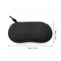Étui à lunettes noir en néoprène avec fermeture éclair, durable, léger, moderne et élégant, pour le rangement des lunettes