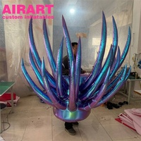 Anémone de mer gonflable colorée pour la décoration de scène, costume de plante gonflable pour spectacle de rue, défilé