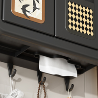 COIZY Armoire de rangement murale en plastique PP pour salle de bain, installation sans perçage, étagère de rangement multifonctionnelle